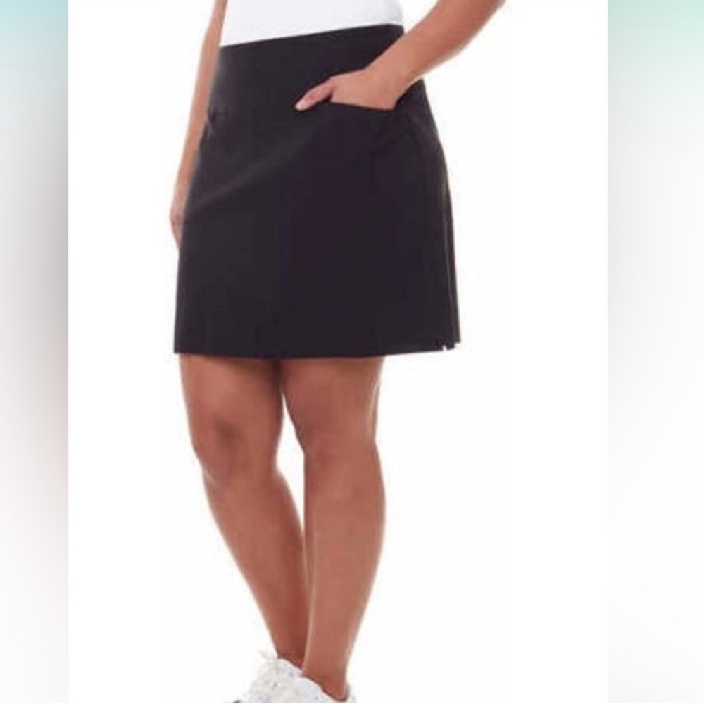 S.C. & CO. Black Skort (Skirt/Shorts) with Tunny Control, 18” - Picture 9 of 13